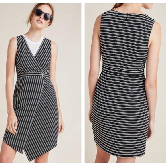 Anthropologie Hutch Asymmetrical striped Dress new - Picture 4 of 10